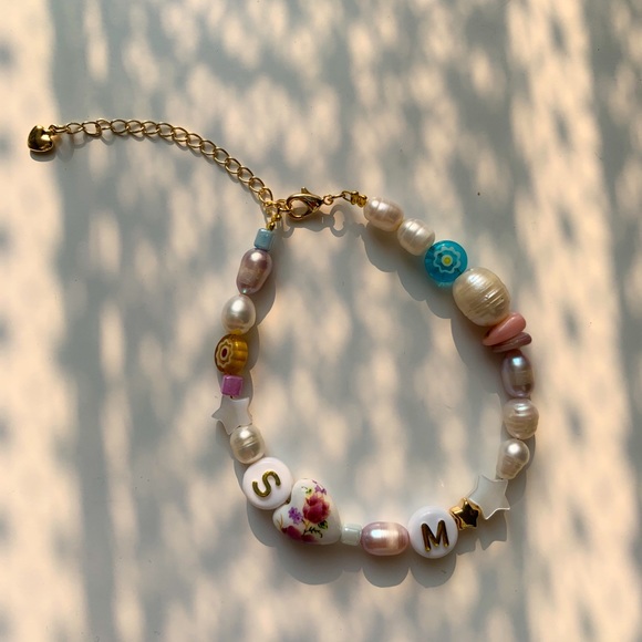 Mixed Beads Anklet / Bracelet HANDMADE - Picture 3 of 6